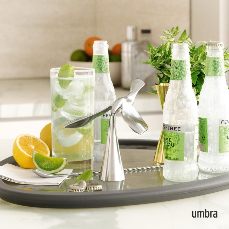 Umbra Tipsy Bottle Opener â€“ Balancing Bird Sculptural Bar Tool and Accessory, Chrome - Image 2